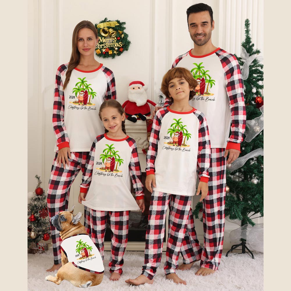 Festive 2024 Christmas On The Beach Family Matching Pajamas Festive 2024 Christmas On The Beach Family Matching Pajamas