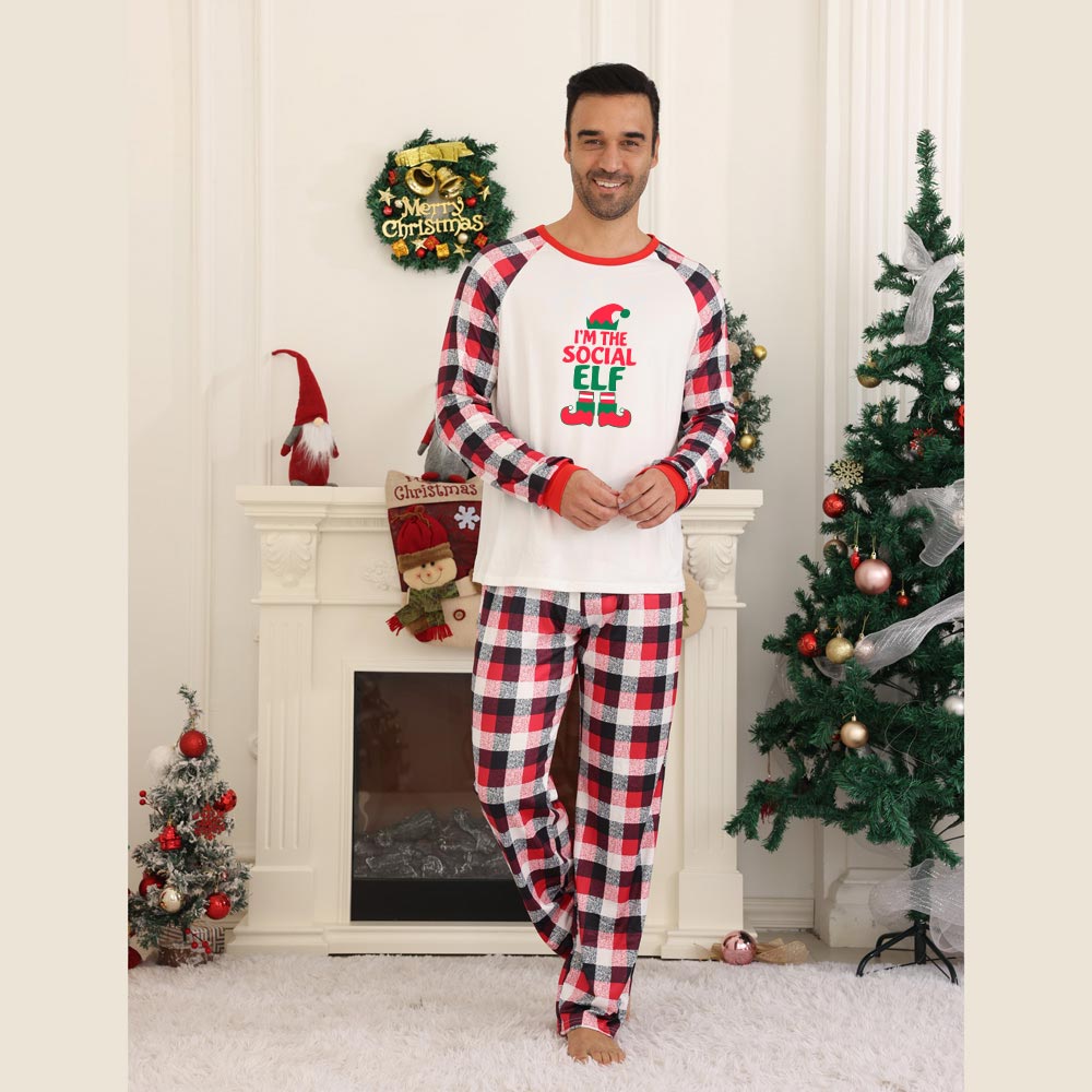 I'm The Social Elf Matching Dog And Owner Holiday Pajamas I'm The Social Elf Matching Dog And Owner Holiday Pajamas