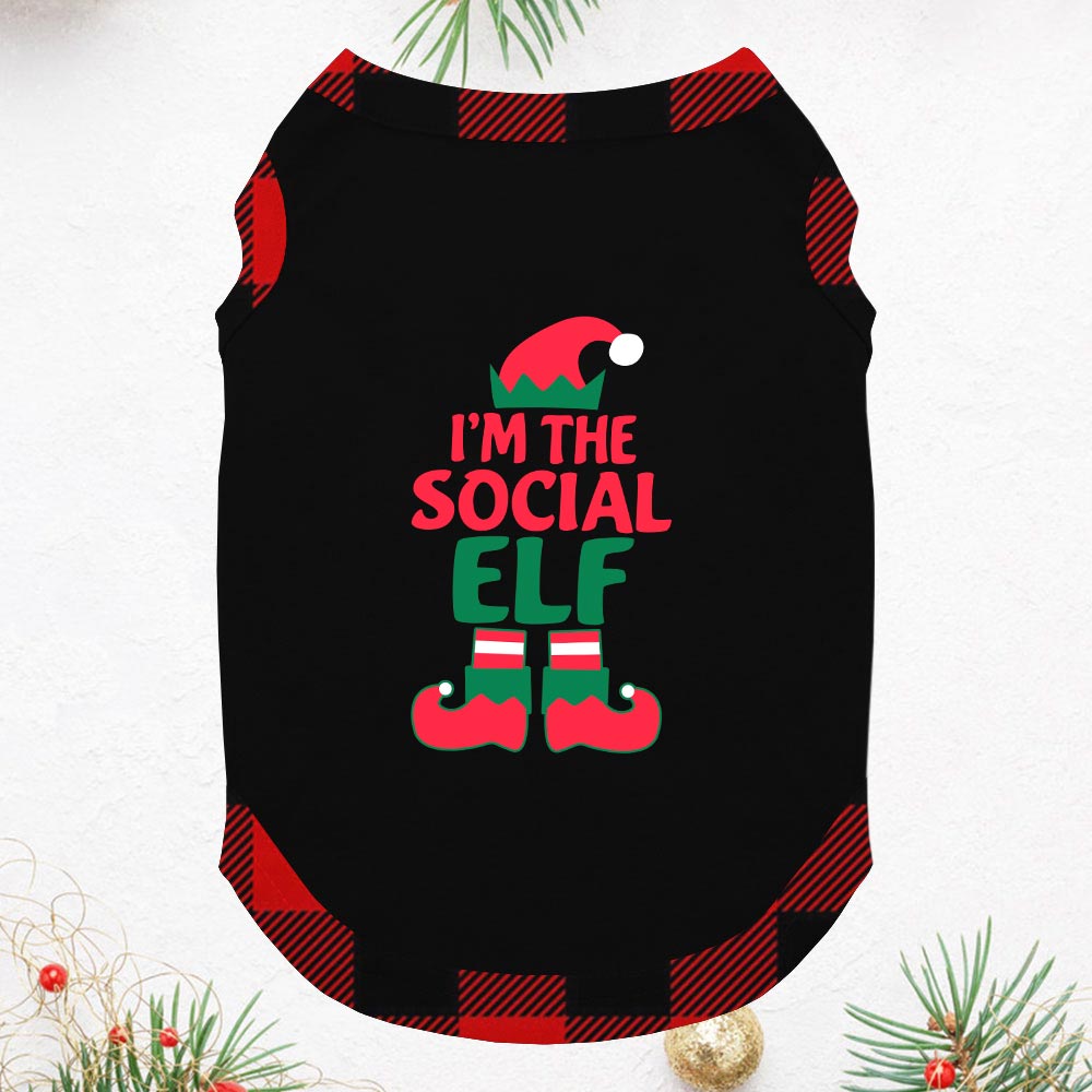 Holiday Matching Pajamas Family Short Sleeve Sayings I'm The Social Elf Holiday Matching Pajamas Family Short Sleeve Sayings I'm The Social Elf