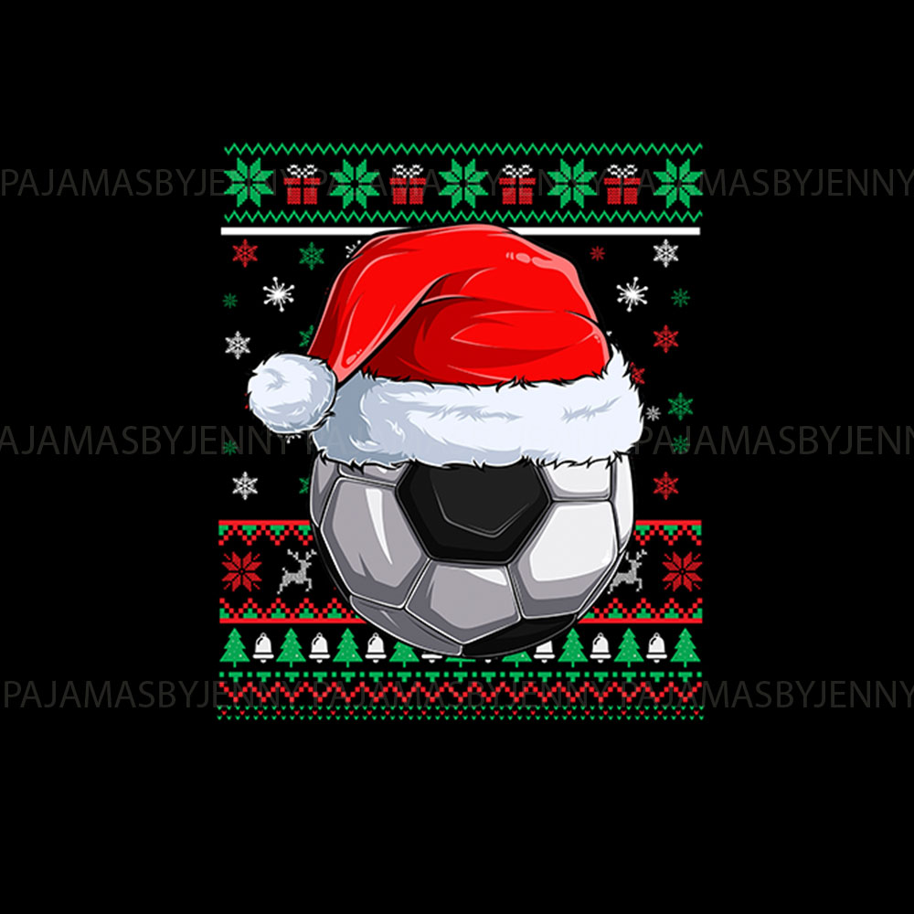 Festive Christmas Soccer Ball Pajamas Tops And Pants Festive Christmas Soccer Ball Pajamas Tops And Pants