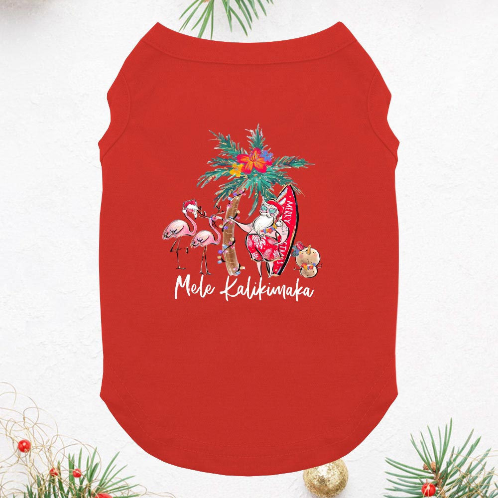Funny Santa Mele Kalikimaka Matching Family Pajamas Short Sleeve Funny Santa Mele Kalikimaka Matching Family Pajamas Short Sleeve