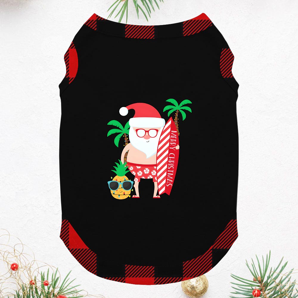 Beach Themed Santa Holiday Matching Pajamas Family Short Sleeve Beach Themed Santa Holiday Matching Pajamas Family Short Sleeve