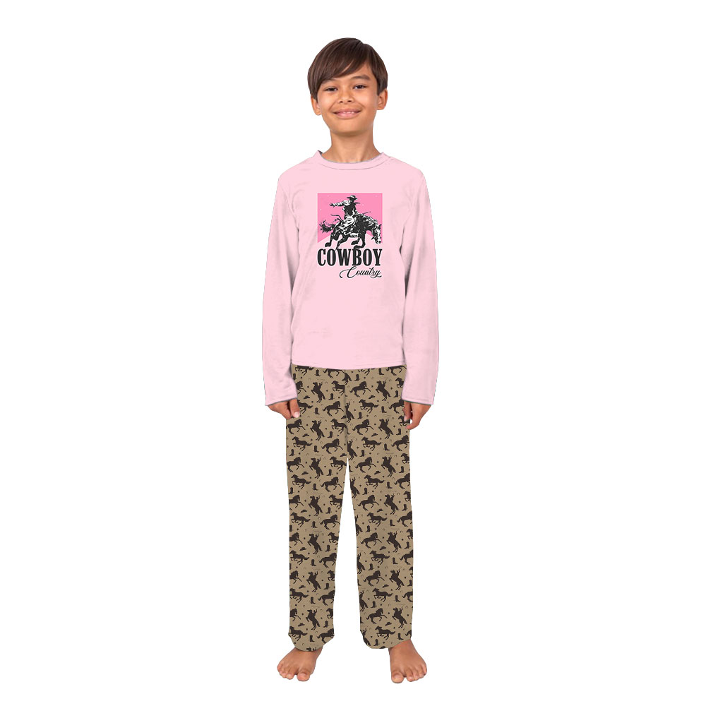 Pink Cowboy Western Pajamas Matching Family Pink Cowboy Western Pajamas Matching Family