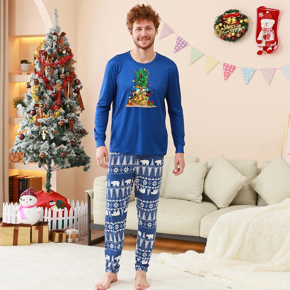 Christmas Pineapple Family Holiday Pajamas