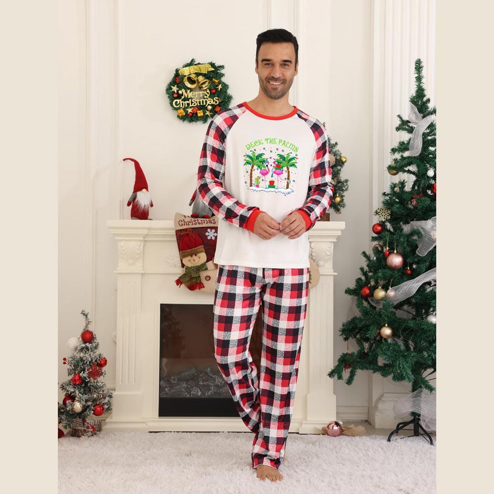 Flamingo Deck The Palms Matching Dog And Owner Holiday Pajamas Flamingo Deck The Palms Matching Dog And Owner Holiday Pajamas