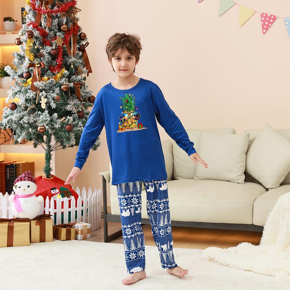 Christmas Pineapple Family Holiday Pajamas