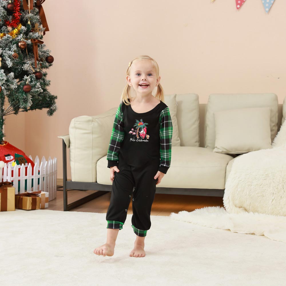 Tropical Christmas Santa Mele Kalikimaka Matching Pajamas For Couples