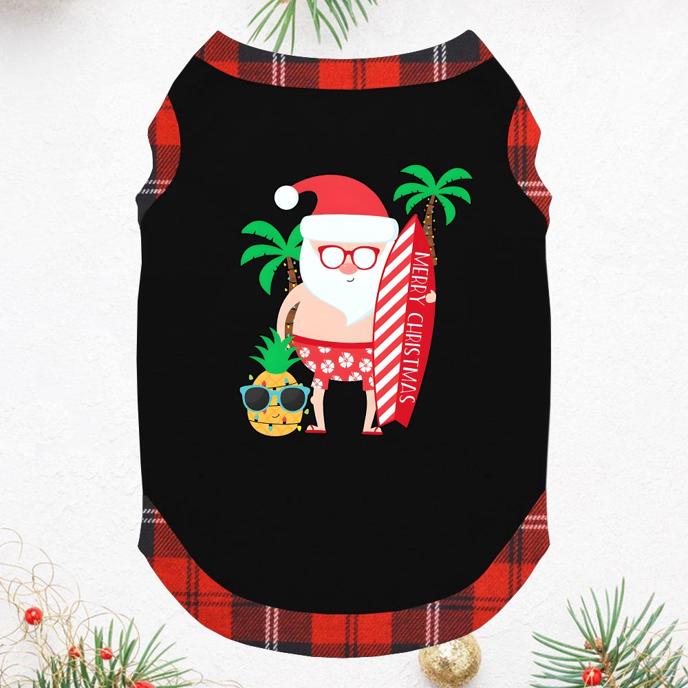 Tropical Santa Merry Christmas Matching Christmas Pajamas