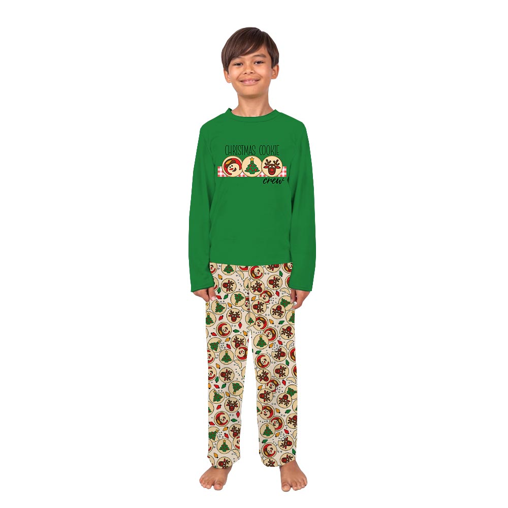 Christmas Cookie Crew Jammies Matching Green