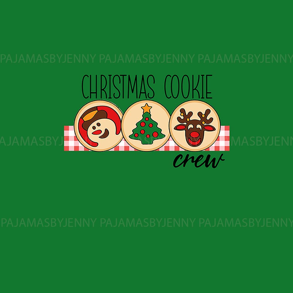 Christmas Cookie Crew Jammies Matching Green