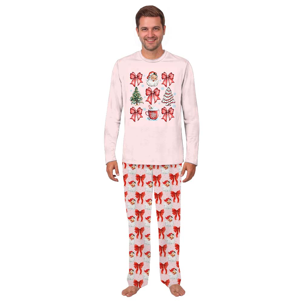 Cute Pink Matching Family Pajamas For Christmas