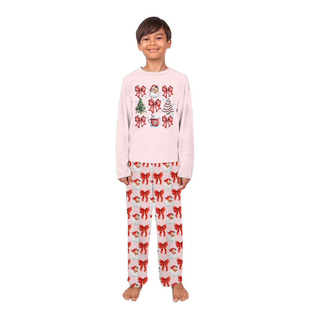 Cute Pink Matching Family Pajamas For Christmas