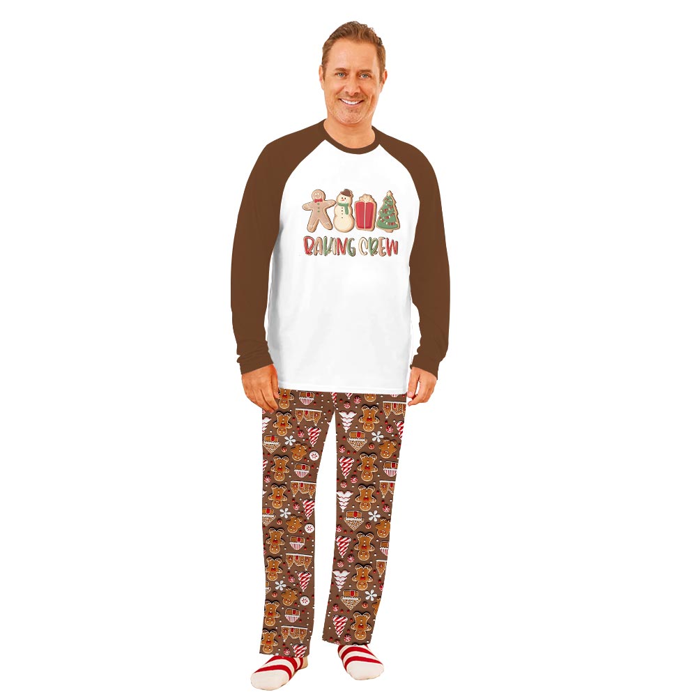 Baking Crew Family Matching Pajamas With Dog Baking Crew Family Matching Pajamas With Dog