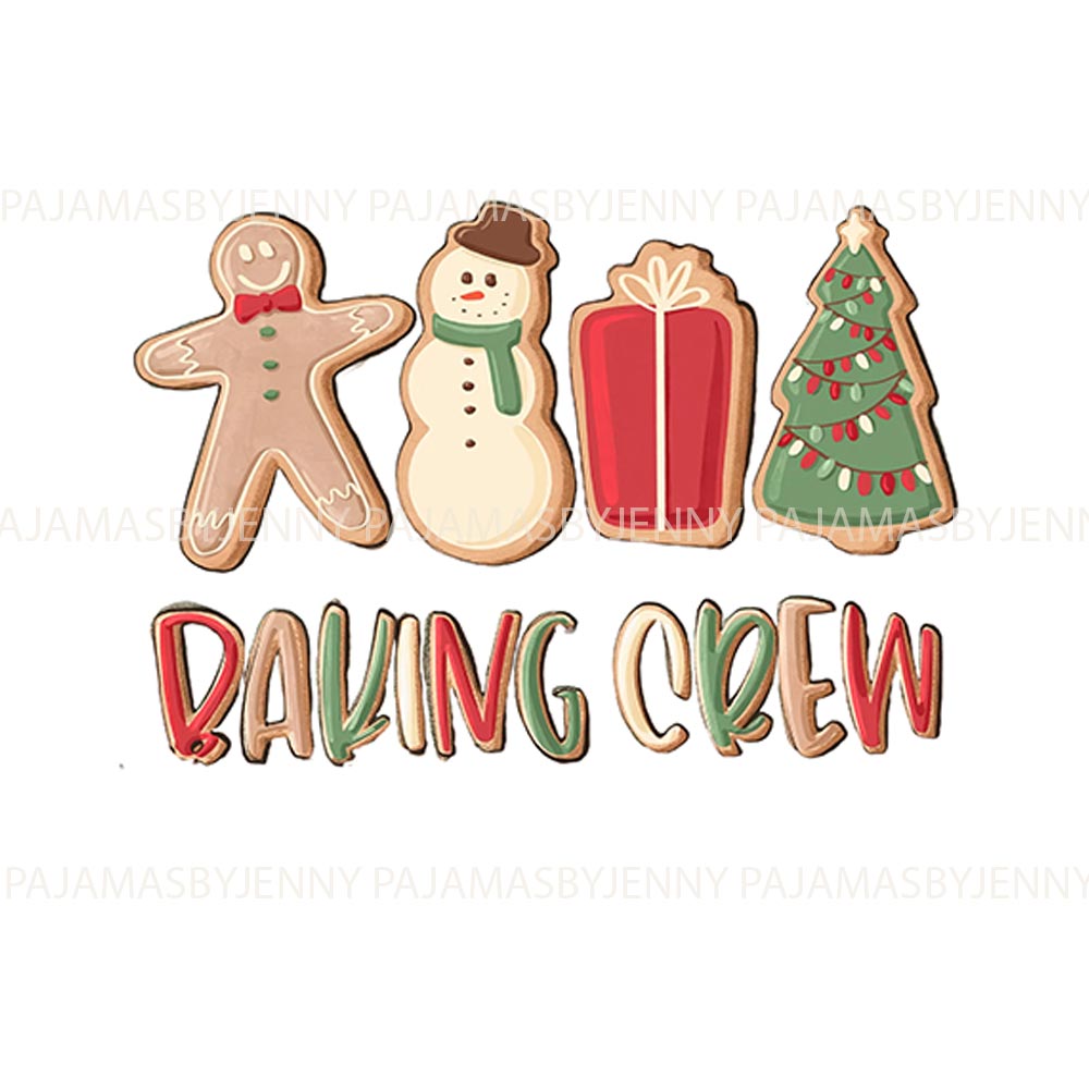 Baking Crew Family Matching Pajamas With Dog Baking Crew Family Matching Pajamas With Dog