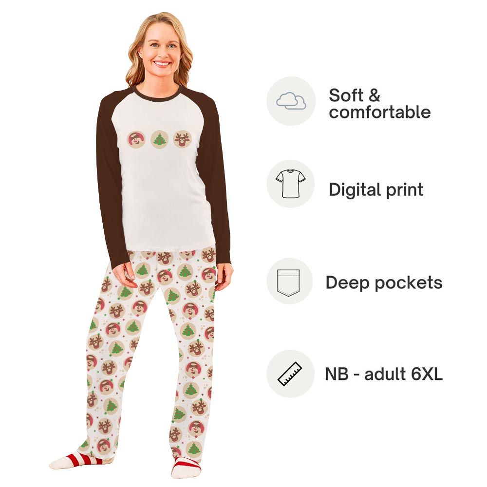Cute Christmas Cookies Matching Family Pajamas For Christmas