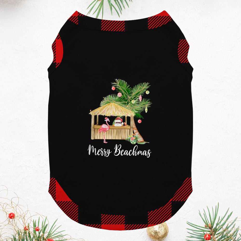 Christmas Pink Flamingo Merry Beachmas Jammies Matching Short Sleeves Christmas Pink Flamingo Merry Beachmas Jammies Matching Short Sleeves