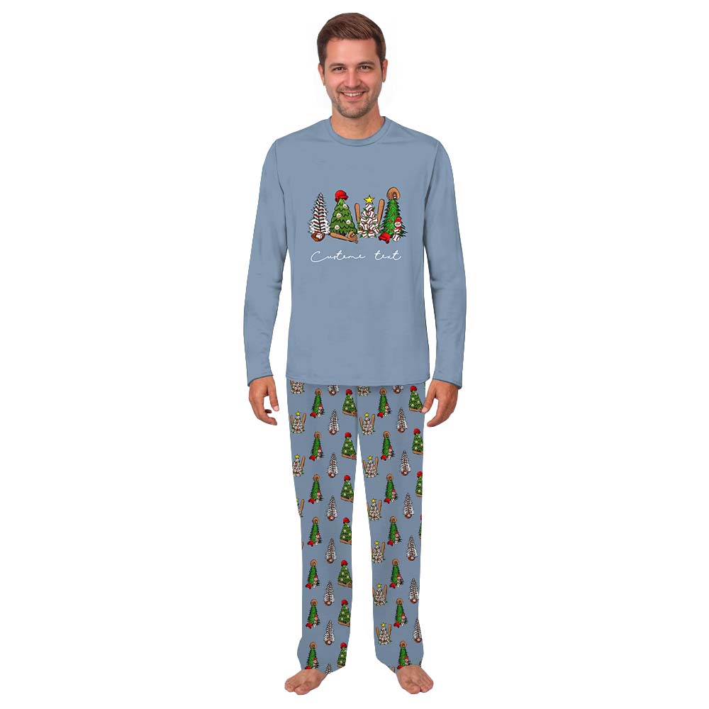 Family Christmas Baseball Pajamas For Adult And Youth Family Christmas Baseball Pajamas For Adult And Youth