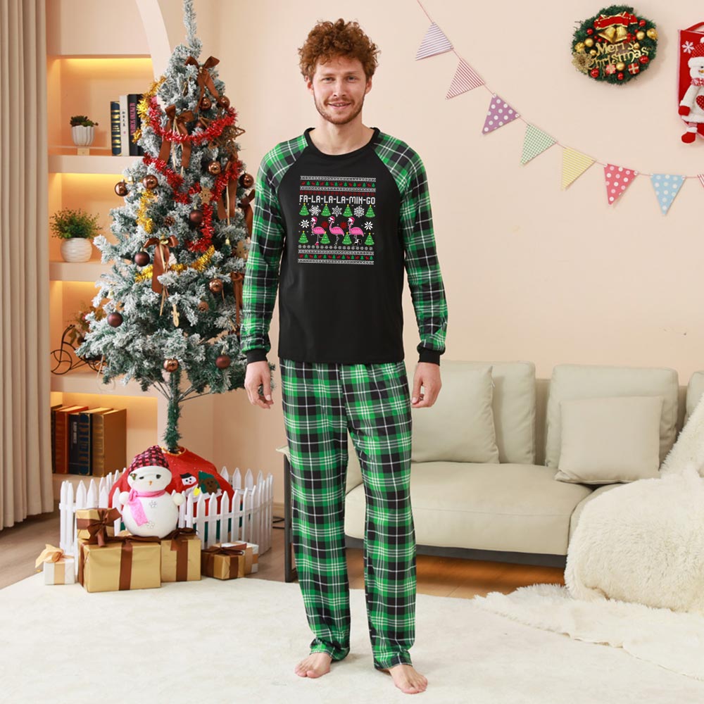 Pink Flamingo Matching Christmas Pajamas For Family And Dog