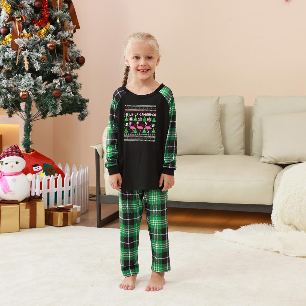 Pink Flamingo Matching Christmas Pajamas For Family And Dog