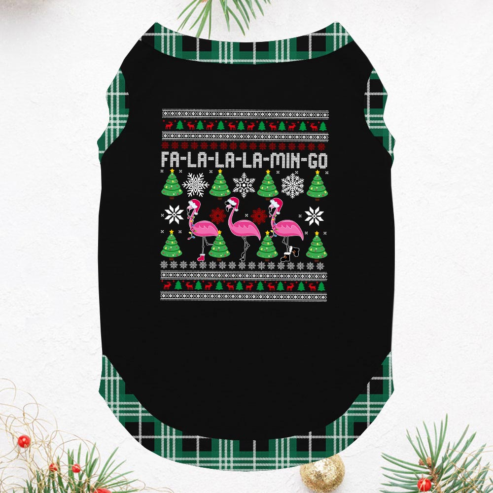 Pink Flamingo Matching Christmas Pajamas For Family And Dog