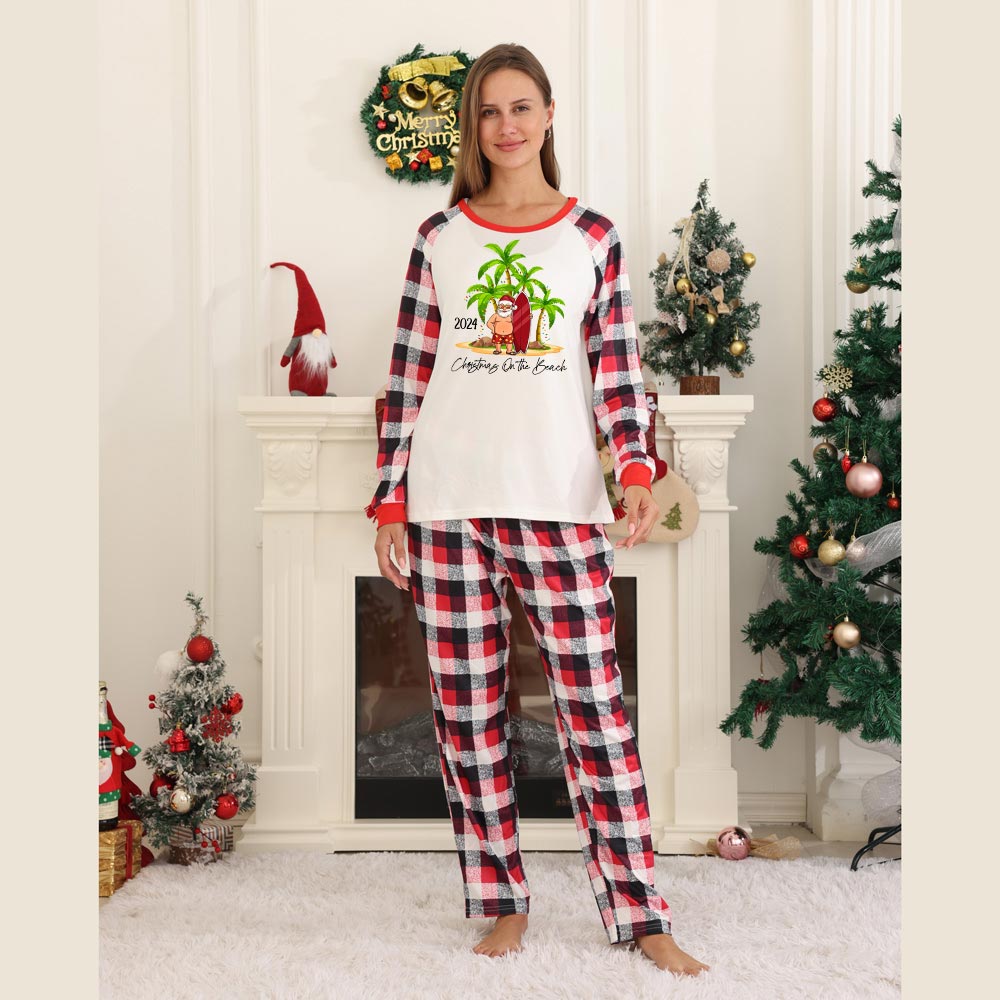 Festive 2024 Christmas On The Beach Family Matching Pajamas Festive 2024 Christmas On The Beach Family Matching Pajamas
