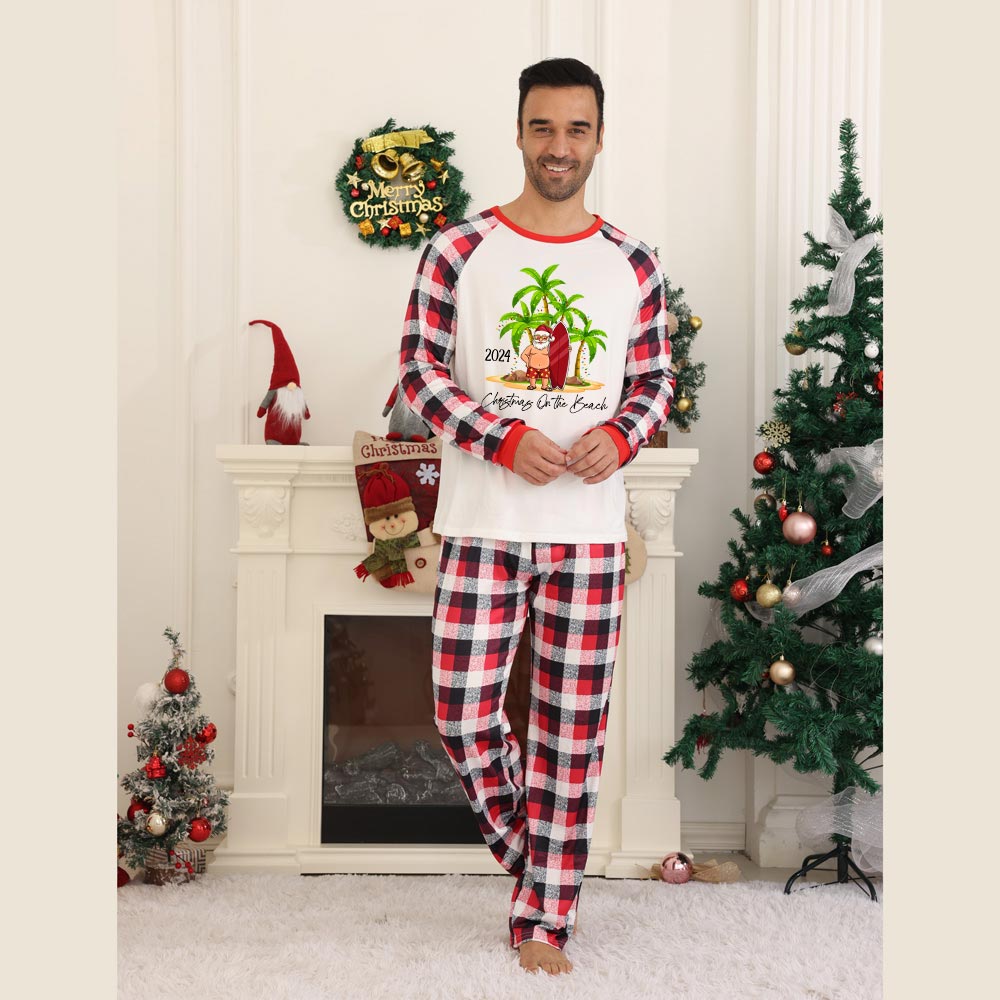 Festive 2024 Christmas On The Beach Family Matching Pajamas Festive 2024 Christmas On The Beach Family Matching Pajamas