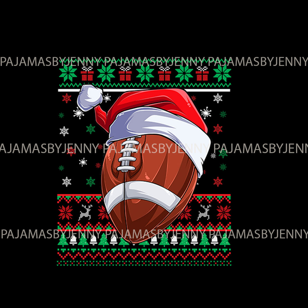 Matching Football Christmas Pajamas Sets Black Matching Football Christmas Pajamas Sets Black