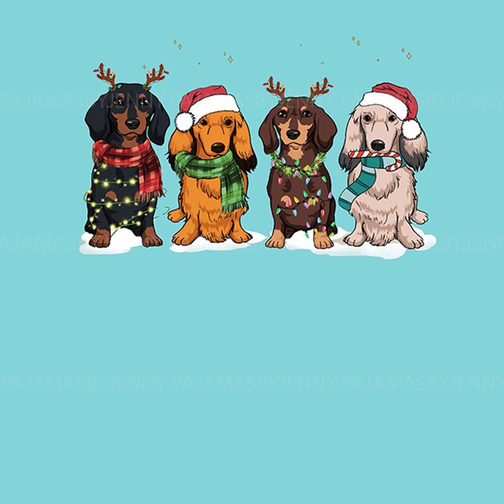 Matching Family Christmas Pajamas Dog Print Light Blue Matching Family Christmas Pajamas Dog Print Light Blue
