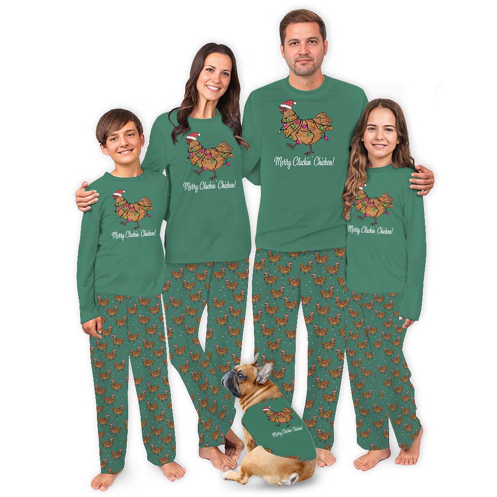 Unique Chicken Santa Christmas Pajamas With Hen
