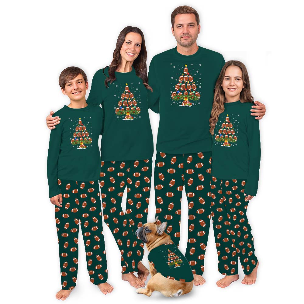 Festive Matching Family Football Pajamas Festive Matching Family Football Pajamas