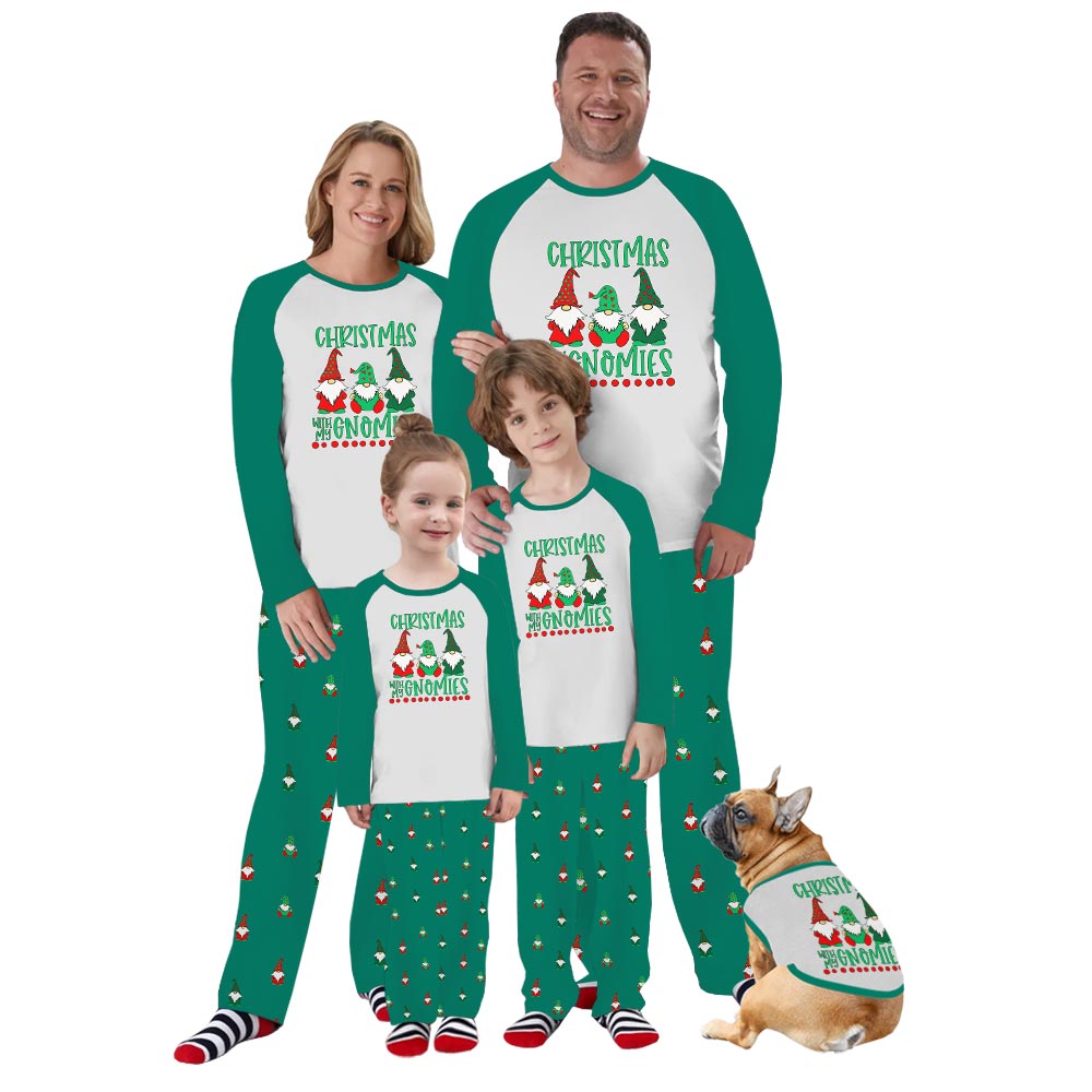 Christmas With My Gnomies Matching Dog And Owner Holiday Pajamas Christmas With My Gnomies Matching Dog And Owner Holiday Pajamas