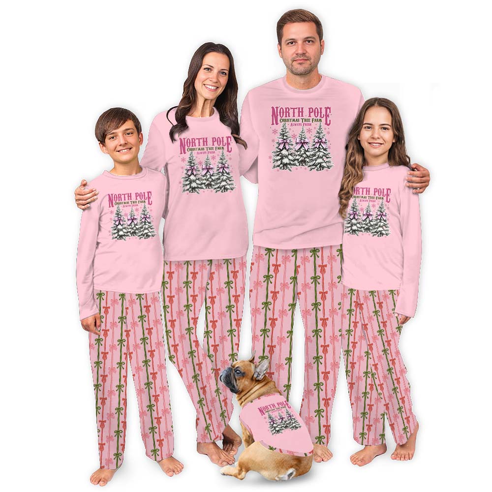 Unique North Pole Coquette Bow Pajamas For Christmas Unique North Pole Coquette Bow Pajamas For Christmas