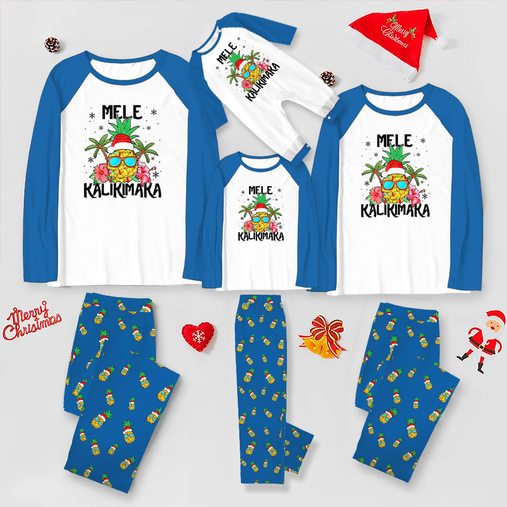 Funny Pineapple Tropical Christmas PJs Mele Kalikimaka Funny Pineapple Tropical Christmas PJs Mele Kalikimaka