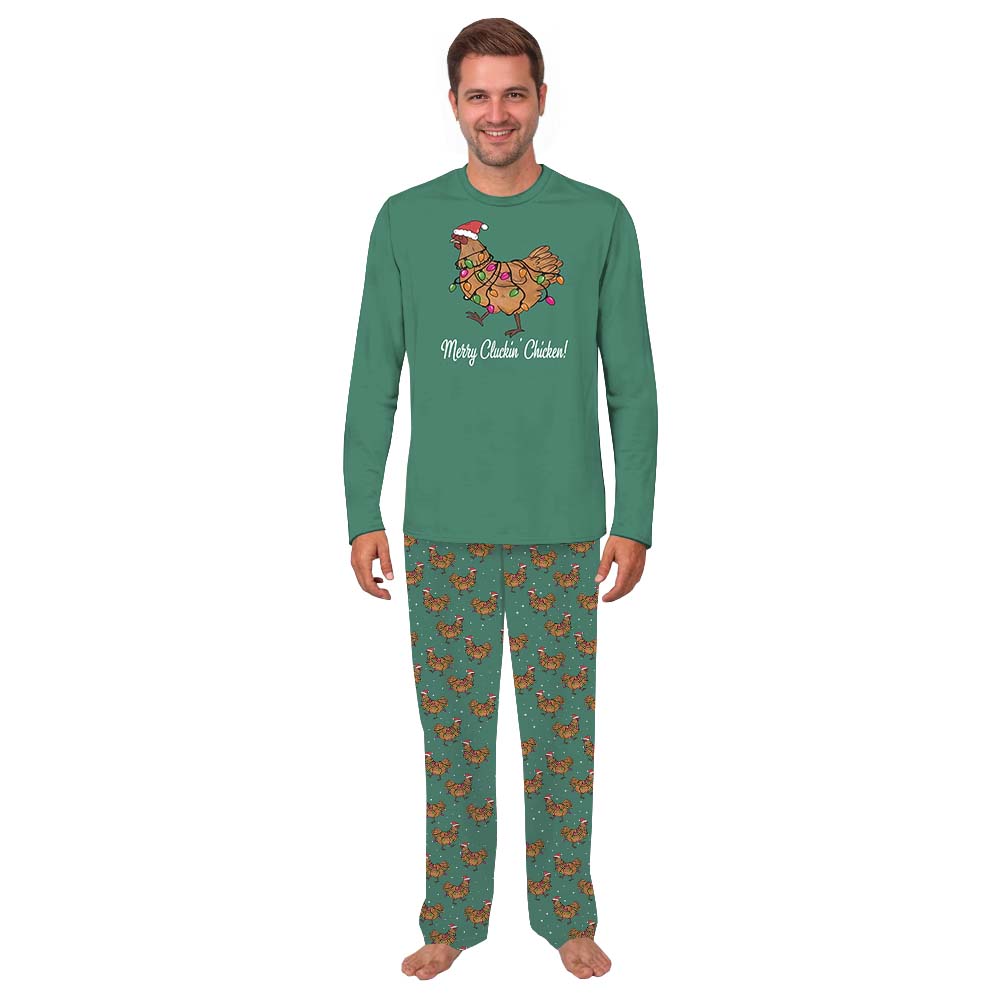 Unique Chicken Santa Christmas Pajamas With Hen