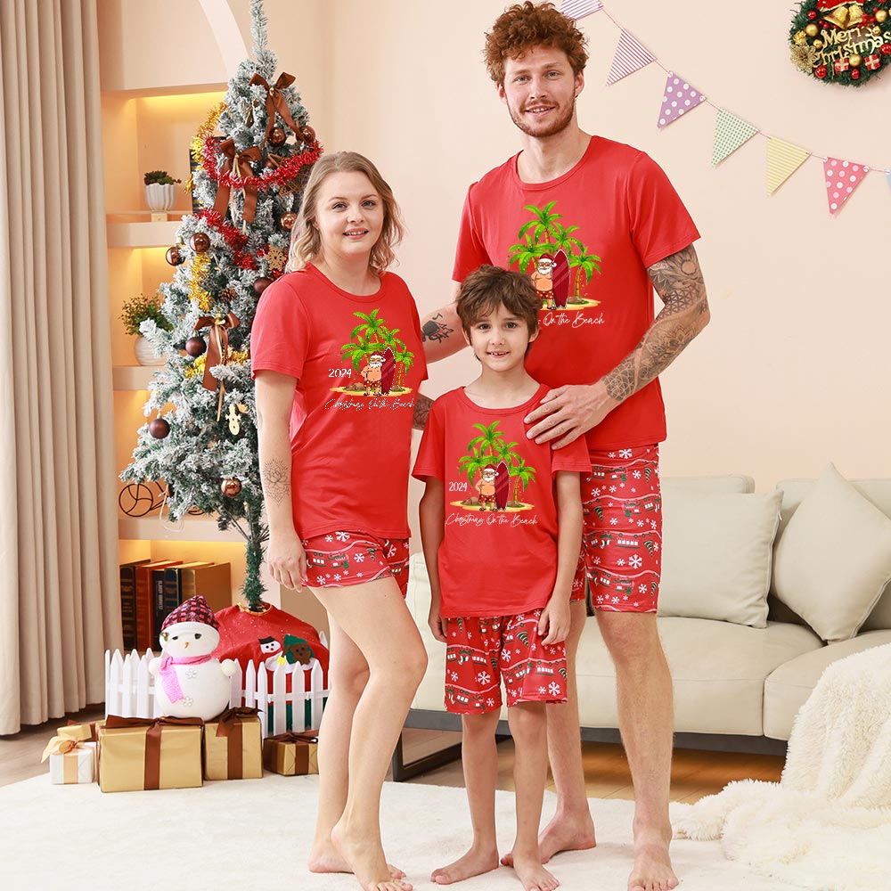Festive Tropical Themed For Dog And Owner Short Sleeves