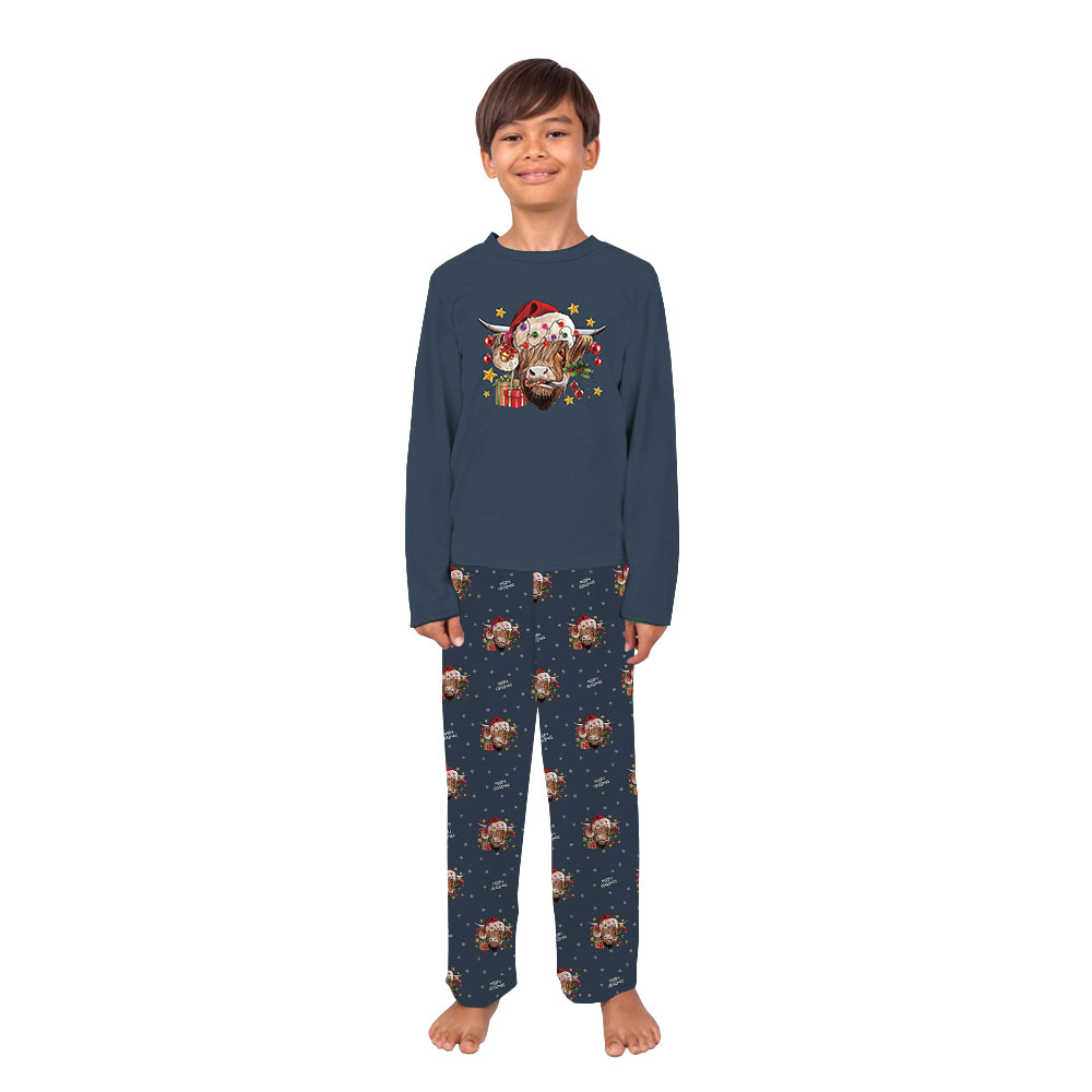 Festive Highland Cow Pajamas For Women And Men Festive Highland Cow Pajamas For Women And Men