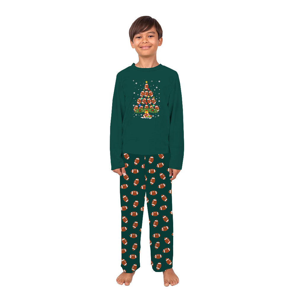 Festive Matching Family Football Pajamas Festive Matching Family Football Pajamas