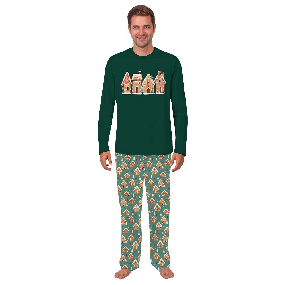 Gingerbread House Matching Family Christmas Pjs
