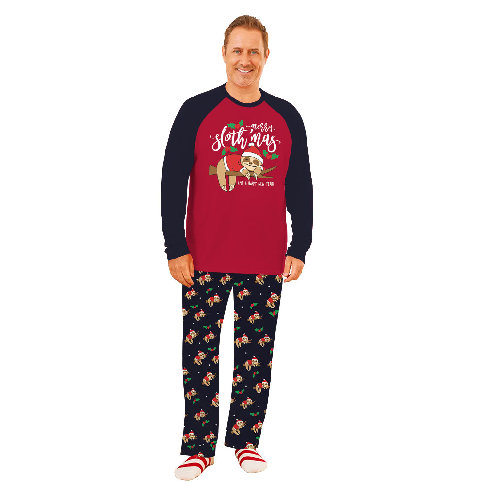 Lazy Sloth Family Christmas Pajamas Sets Including Plus Size Lazy Sloth Family Christmas Pajamas Sets Including Plus Size