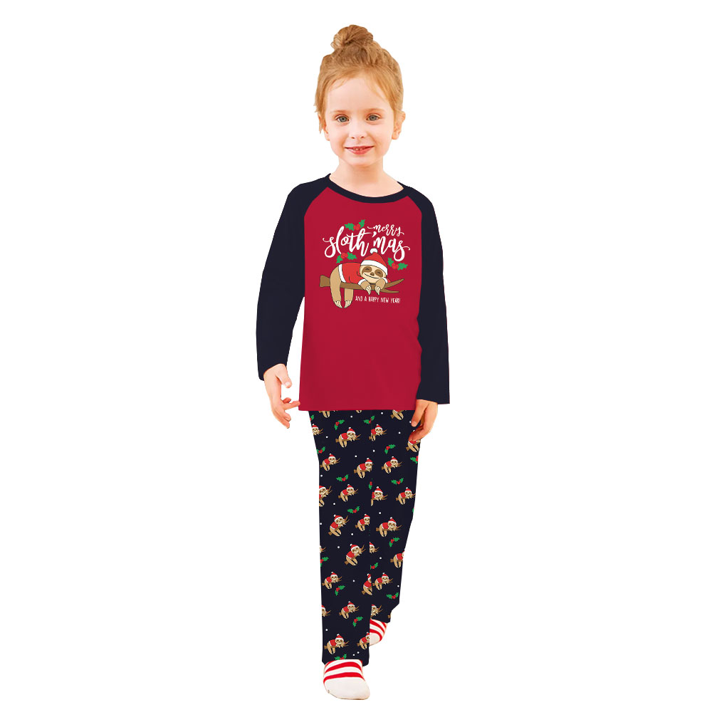Lazy Sloth Family Christmas Pajamas Sets Including Plus Size Lazy Sloth Family Christmas Pajamas Sets Including Plus Size
