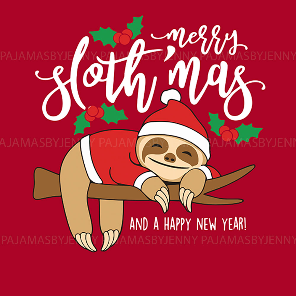 Lazy Sloth Family Christmas Pajamas Sets Including Plus Size Lazy Sloth Family Christmas Pajamas Sets Including Plus Size