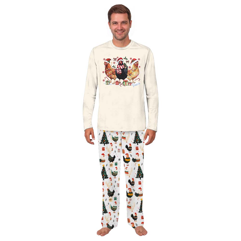 Unique Chicken Christmas Pajamas Tops And Bottoms Unique Chicken Christmas Pajamas Tops And Bottoms