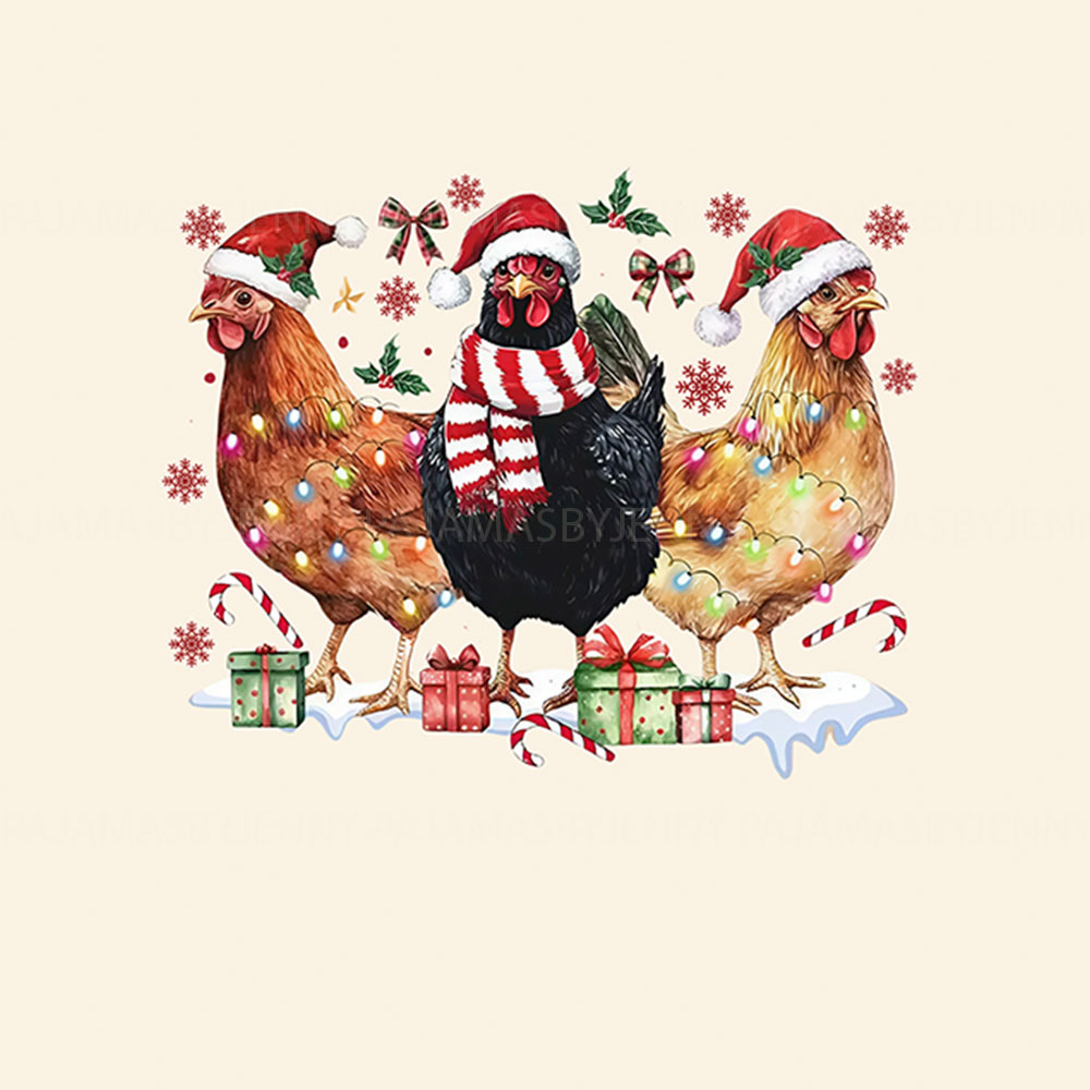 Unique Chicken Christmas Pajamas Tops And Bottoms Unique Chicken Christmas Pajamas Tops And Bottoms