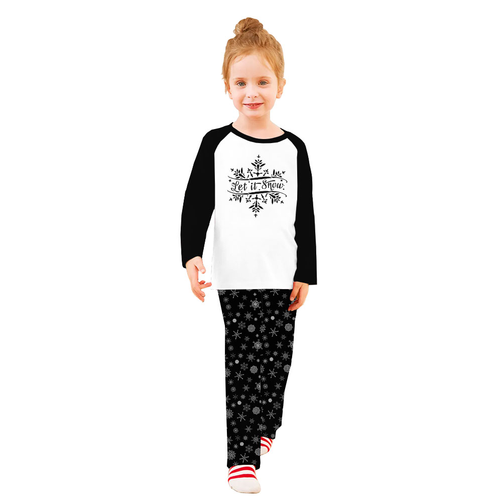 Unique Matching Family Black And White Snowflake Pajamas Sets Unique Matching Family Black And White Snowflake Pajamas Sets