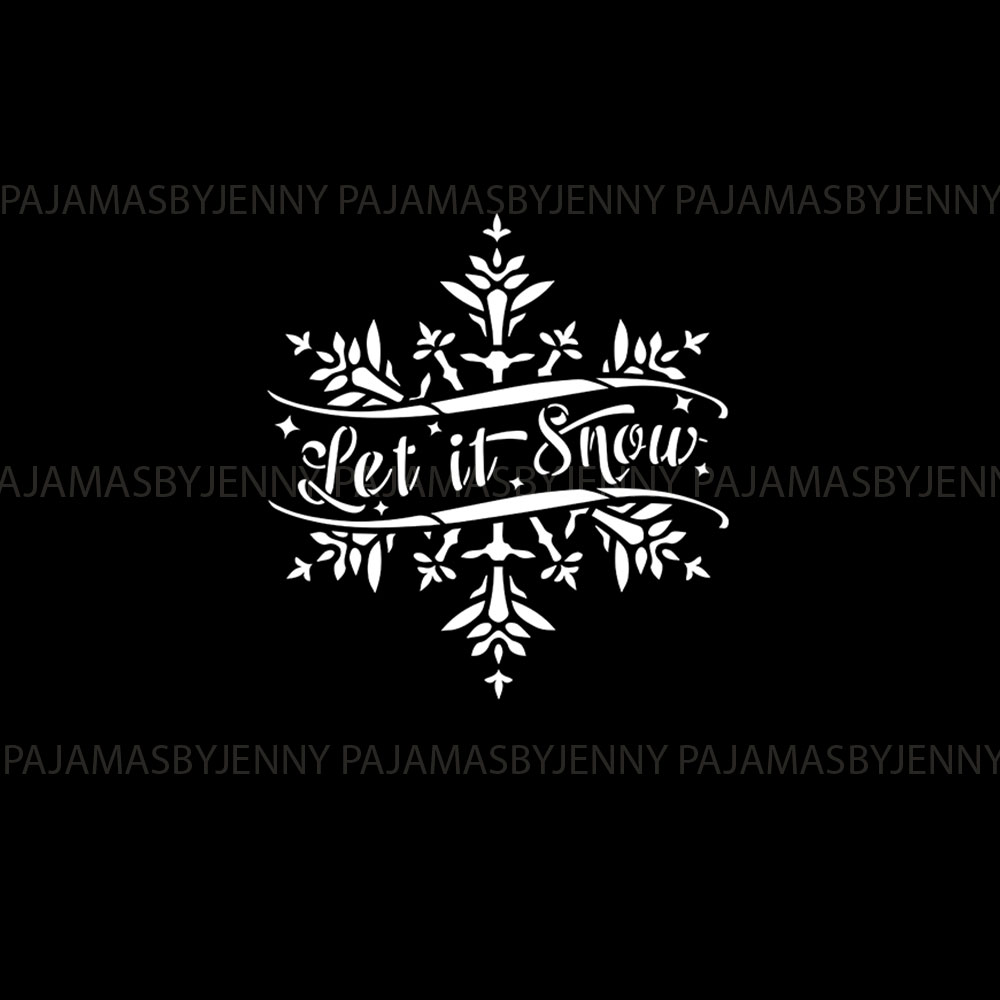 Let It Snow Black And White Snowflake Pajamas Christmas