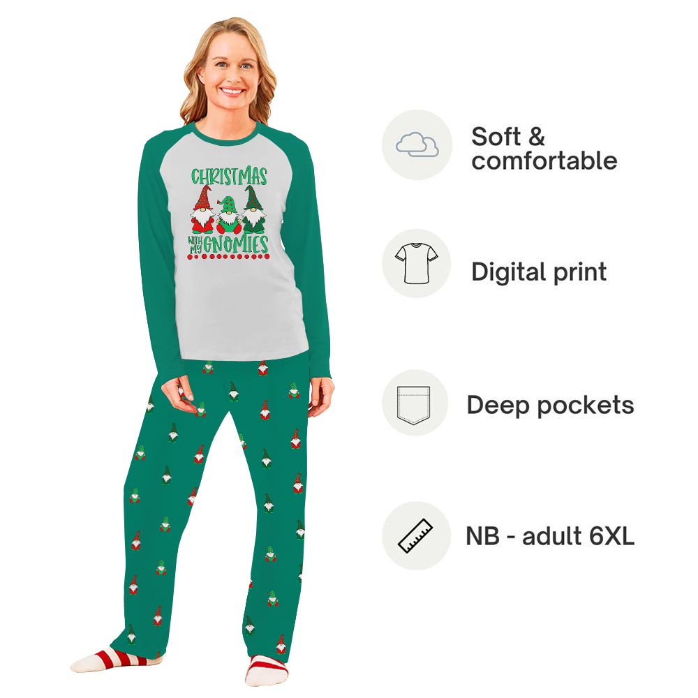 Christmas With My Gnomies Matching Dog And Owner Holiday Pajamas Christmas With My Gnomies Matching Dog And Owner Holiday Pajamas