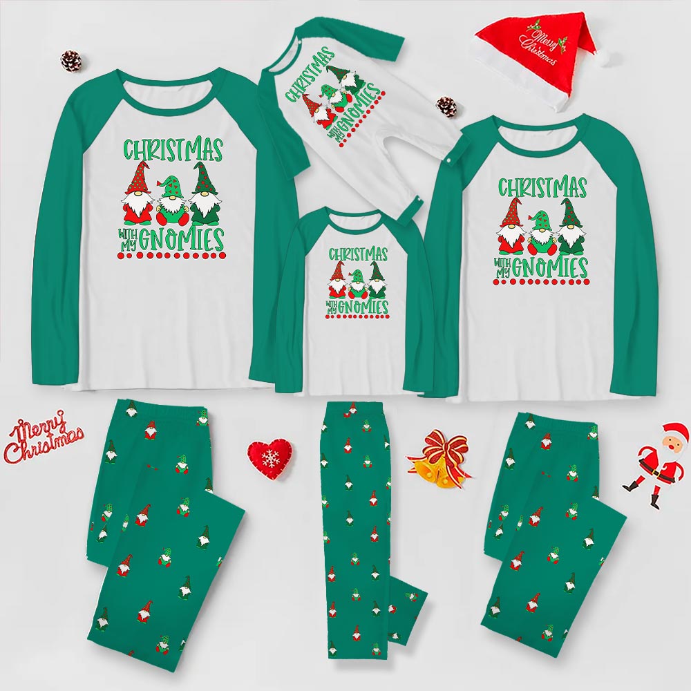 Christmas With My Gnomies Matching Dog And Owner Holiday Pajamas Christmas With My Gnomies Matching Dog And Owner Holiday Pajamas