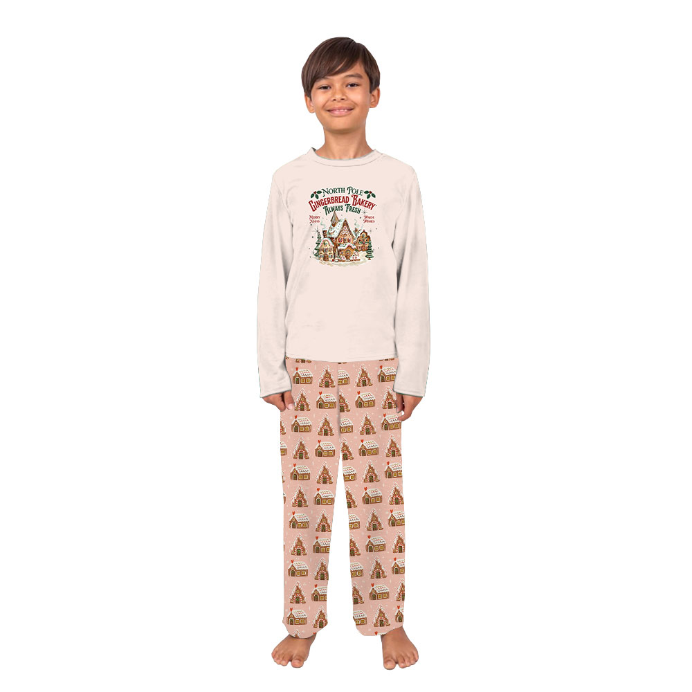 Matching Gingerbread House Pajamas For Adults And Kids Matching Gingerbread House Pajamas For Adults And Kids