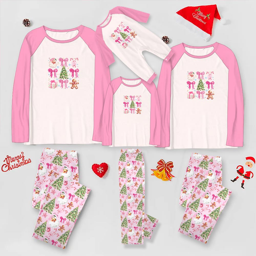 Cute Christmas Themed Family Matching Pajamas With Dog Cute Christmas Themed Family Matching Pajamas With Dog