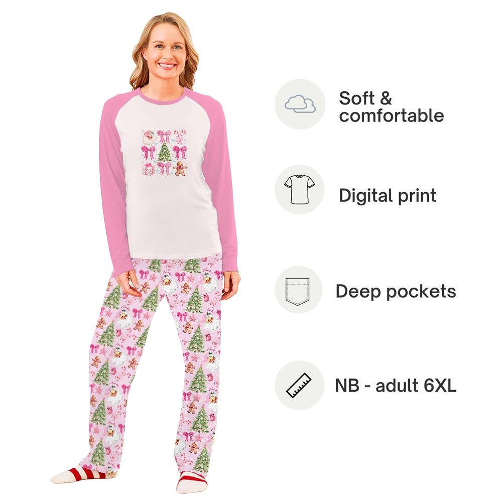 Cute Christmas Themed Family Matching Pajamas With Dog Cute Christmas Themed Family Matching Pajamas With Dog